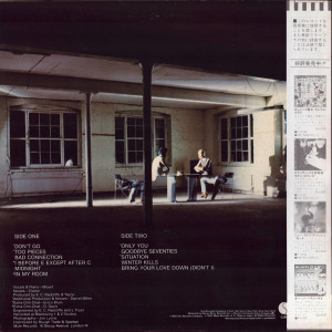 Upstairs At Eric's - Japan Album Promo - Back