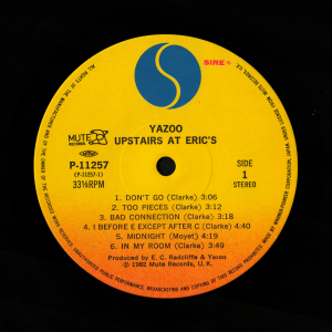 Upstairs At Eric's - Japan Album - Label A