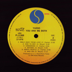 You And Me Both - Japan Album - Label B